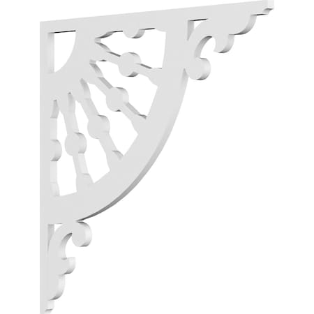 Ekena Millwork Wagon Wheel Architectural Grade PVC Bracket, 5/8"W X 20"D X 20"H BKTP01X20X20WW